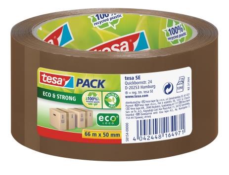 883334 Tesa 58154-00000-00 Emballasjetape TESA Eco 50mmx66m brun 